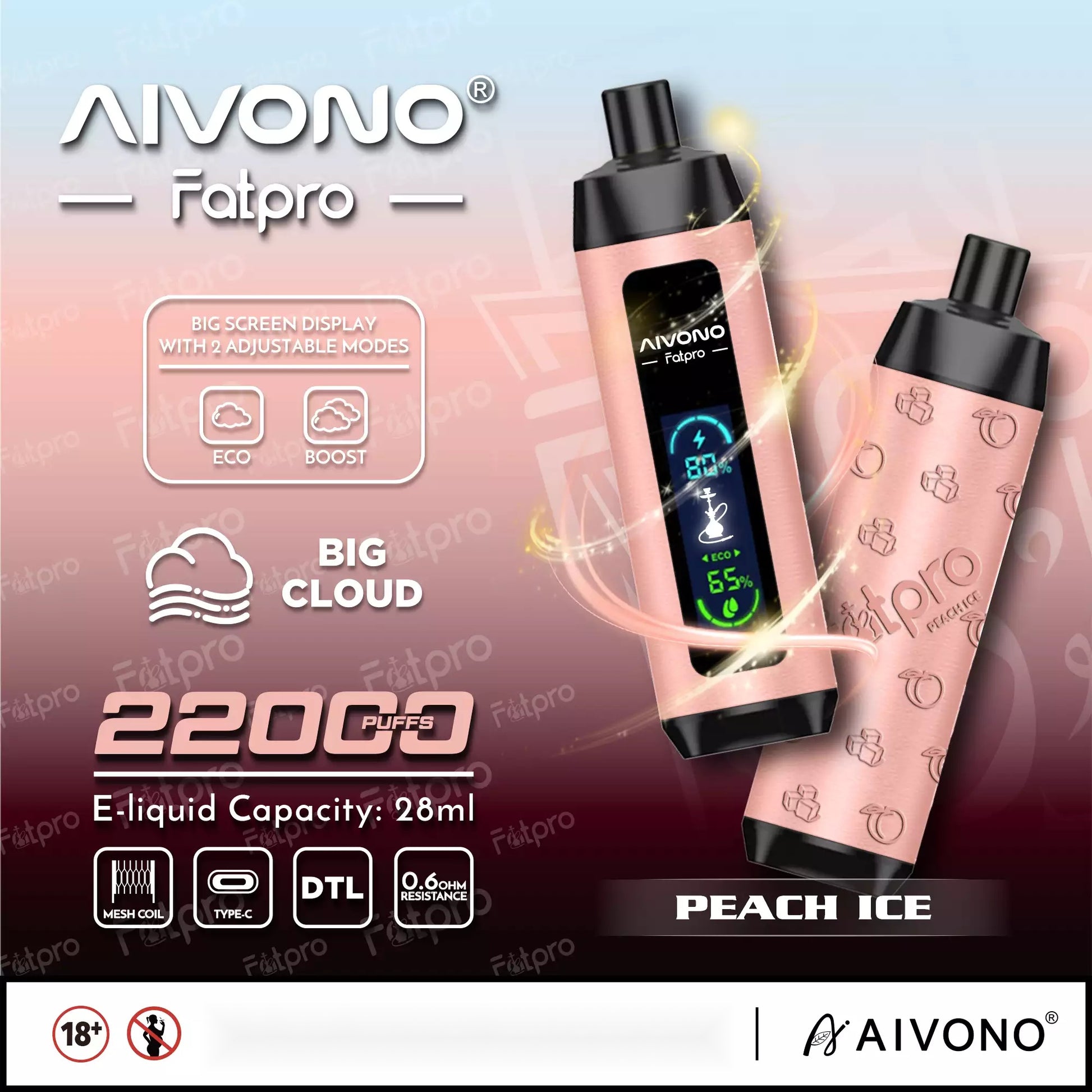 AIVONO vape Fatpro 22000 Puffs 22k Disposable Vape 3_AIVONO-Fatpro-22000