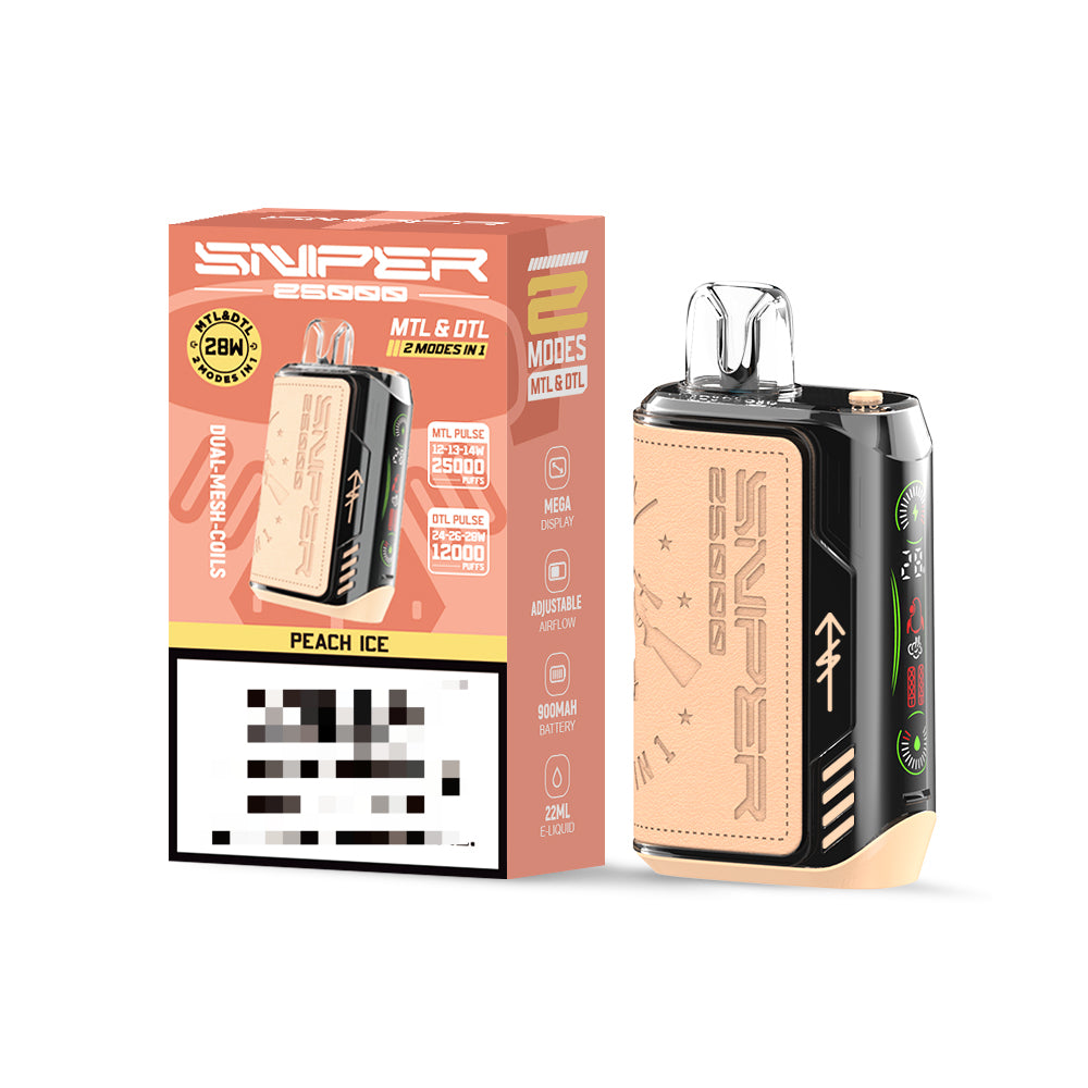 VAPMOD SNIPER 25000 Puffs vapmod uwake 30000 Disposable Vape  6_PEACH-ICE