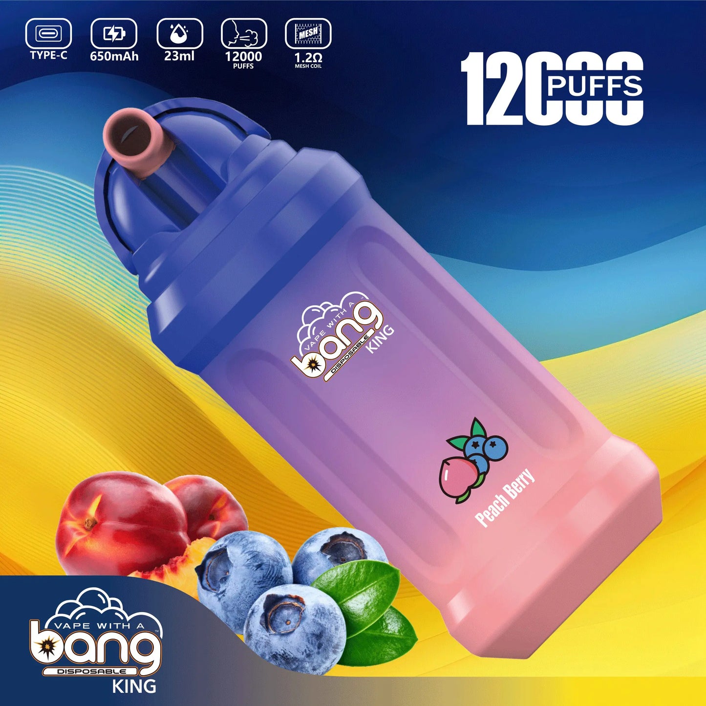 Bang King 12000 Puffs Disposable Vape disposable vape  vape fruit flavor Best fruit-flavored e-cigarettes BANG-KING-12000-12K-PUFFS-03 