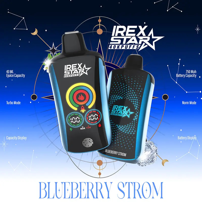 IREX star 40000 (40k ) Puffs Disposable Vape  Blueberry-strom