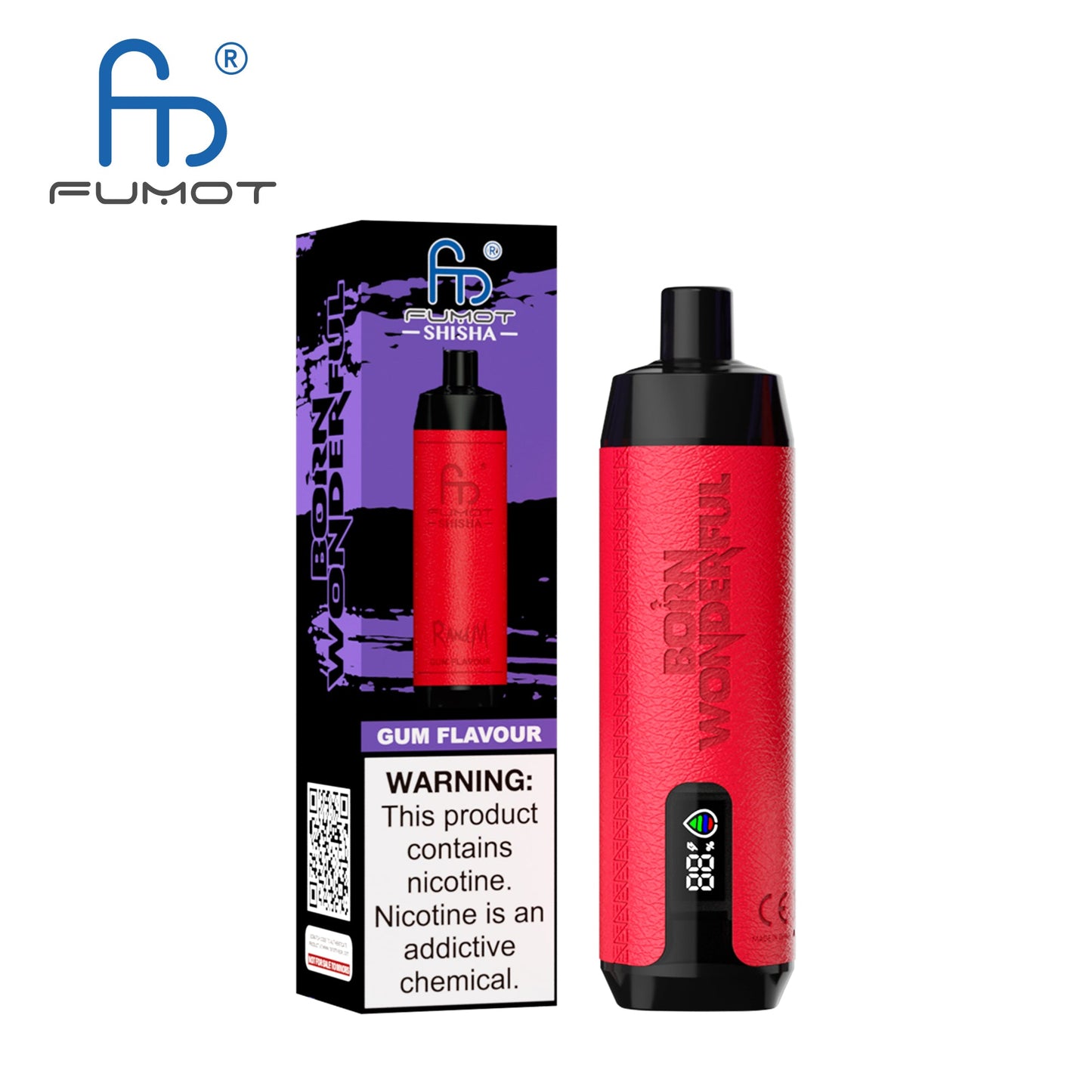 FUMOT RANDM SHISHA 10000 APPAREIL VAPE AVEC BATTERIE ET ​​AFFICHAGE EJUICE (35 GOÛTS, LIVRAISON GRATUITE)