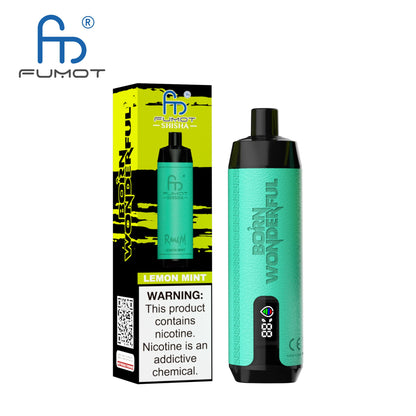 FUMOT RANDM SHISHA 10000 VAPE DEVICE WITH BATTERY AND EJUICE DISPLAY