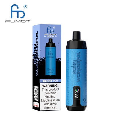 FUMOT RANDM SHISHA 10000 VAPE DEVICE WITH BATTERY AND EJUICE DISPLAY