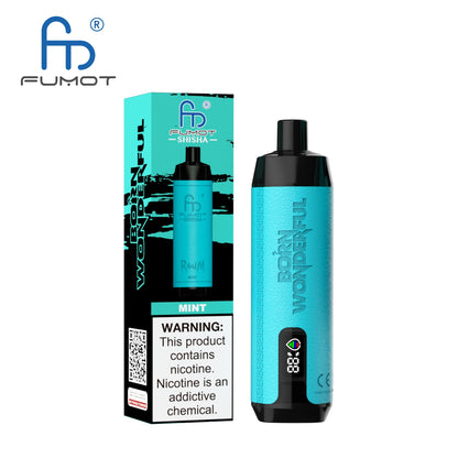 FUMOT RANDM SHISHA 10000 VAPE DEVICE WITH BATTERY AND EJUICE DISPLAY