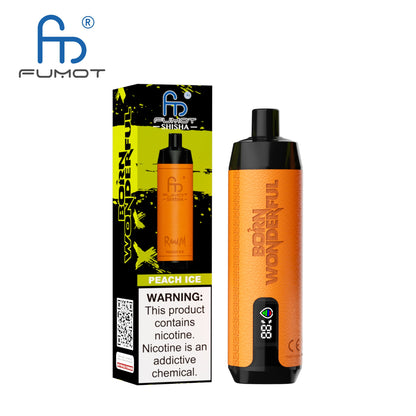 FUMOT RANDM SHISHA 10000 APPAREIL VAPE AVEC BATTERIE ET ​​AFFICHAGE EJUICE (35 GOÛTS, LIVRAISON GRATUITE)