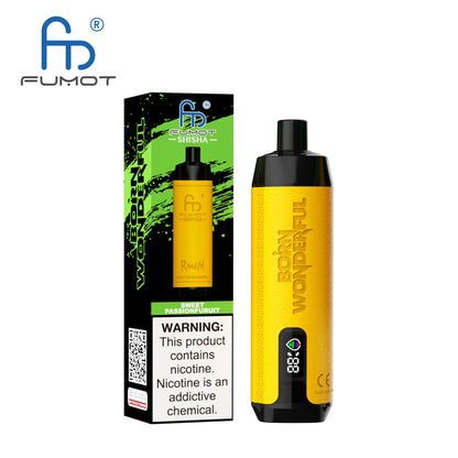 FUMOT RANDM SHISHA 10000 APPAREIL VAPE AVEC BATTERIE ET ​​AFFICHAGE EJUICE (35 GOÛTS, LIVRAISON GRATUITE)