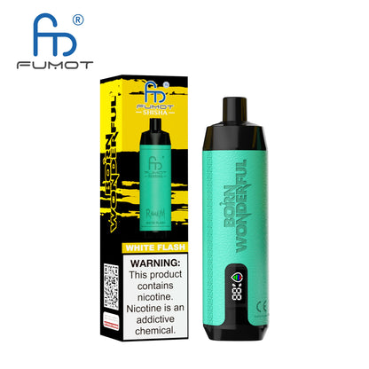 FUMOT RANDM SHISHA 10000 VAPE DEVICE WITH BATTERY AND EJUICE DISPLAY