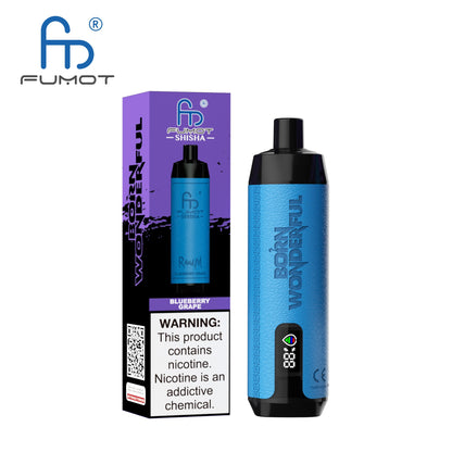 FUMOT RANDM SHISHA 10000 VAPE DEVICE WITH BATTERY AND EJUICE DISPLAY