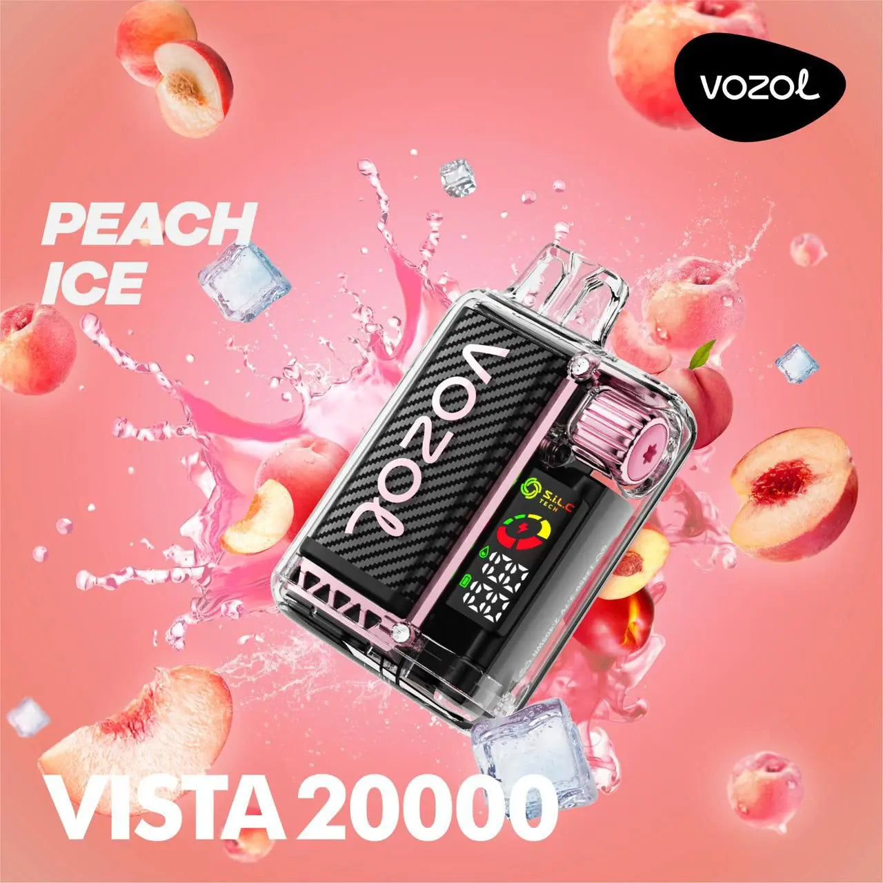 Vozol Vista 20000 2K Puffs Disposable Vape  PEACH-ICE-vozol-vista-20000