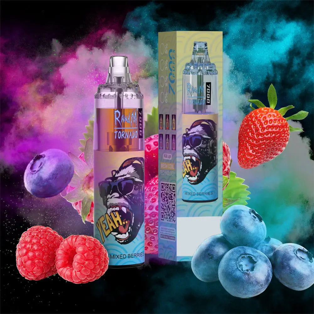 RandM Tornado 7000 Puffs Disposable Vape—MIXED BERRIES🫐🍓 RandM Tornado Vapes