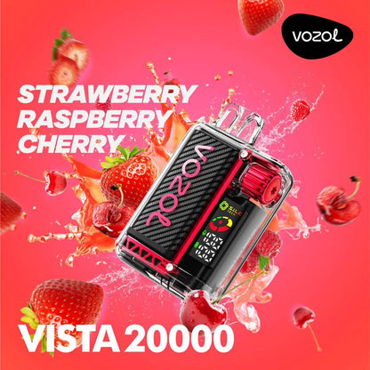 Vozol Vista 20000 2K Puffs Disposable Vape  STRAWBERRY-RASPBERRY-CHERRY-vozol-vista-20000