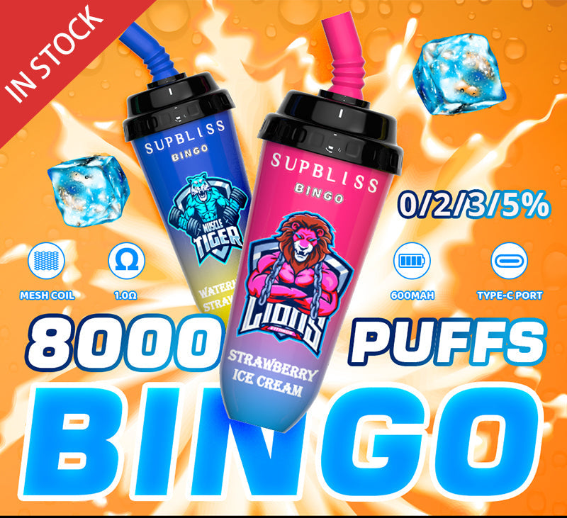 SUPBLISS BINGO 8000  VAPE POD DEVICE 1PC (20 Tastes, Free Shipping)