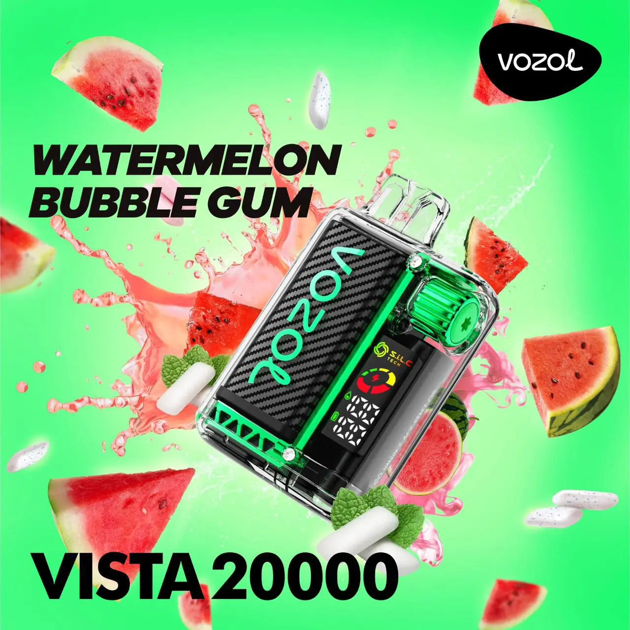 Vozol Vista 20000 2K Puffs Disposable Vape  WATERMELON-BUBBLE-GUM-vozol-vista-20000