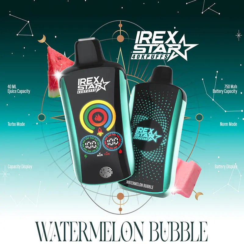 IREX star 40000 (40k ) Puffs Disposable Vape Watermelon-Bubble