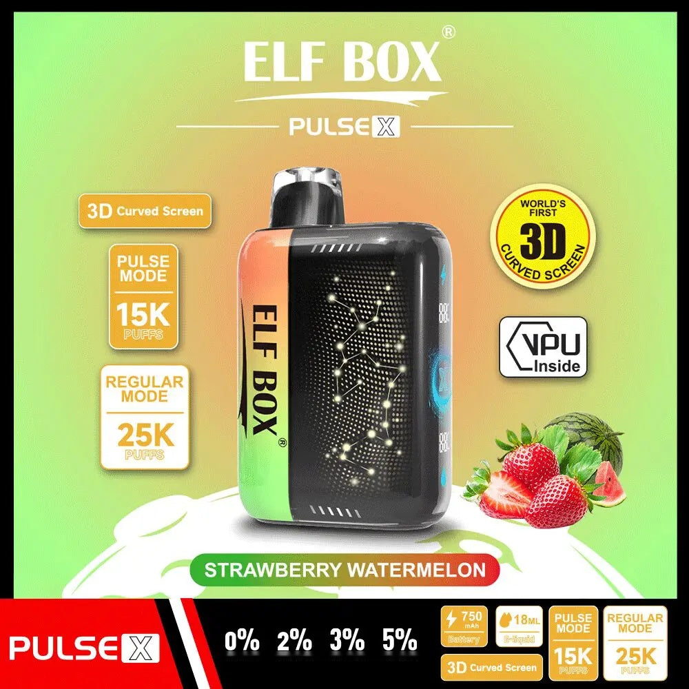 ELF BOX PULSE X 25000 Puffs 25K  Disposable Vape 10 flavors elf-box-pulse-x-25009