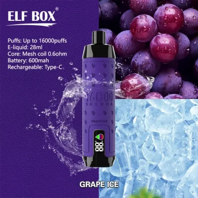 ELF BOX VAPE SHISHA 16000 Puffs 16k Disposable Vape 12 flavors