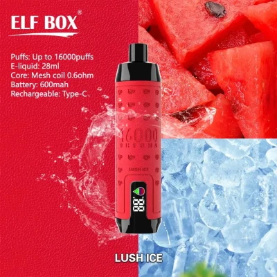 ELF BOX VAPE SHISHA 16000 Puffs 16k Disposable Vape 12 flavors