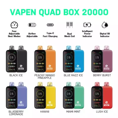 VAPEN QUAD BOX 20k puff 20000 PUFFS Disposable Vape