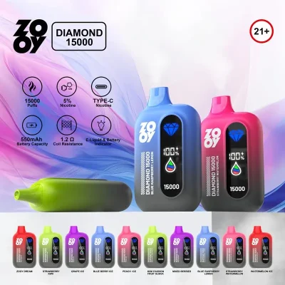 ZOOY Vape DIAMOND 15k puff 15000 Puff Disposable Vape